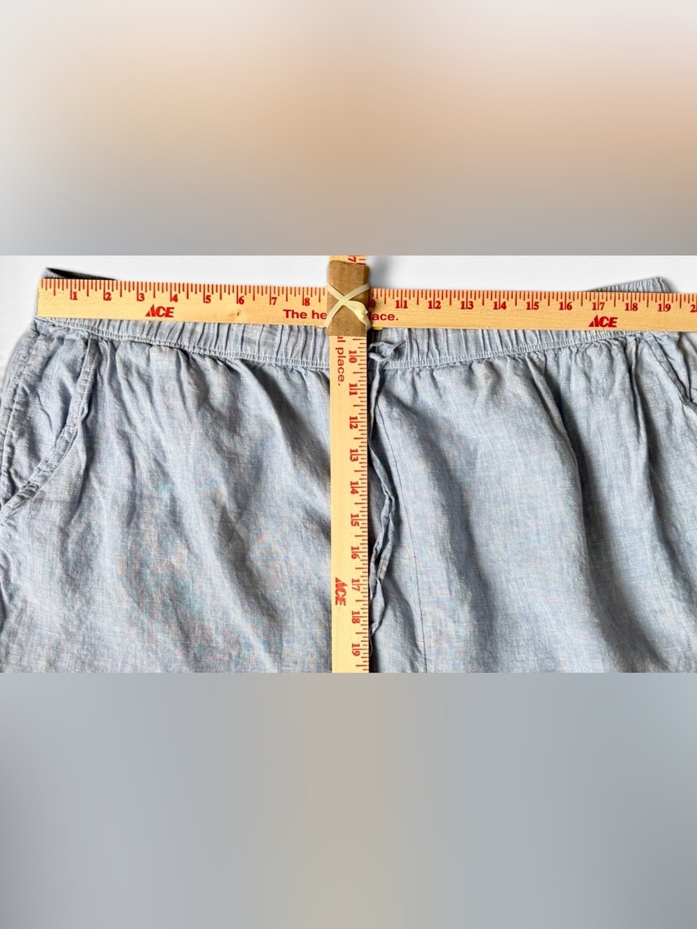 Tahari 100% Linen Drawstring Elastic Waist Shorts Size 2X Good Pre-Owned Cond - Picture 4 of 7